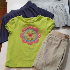 Bundle Size 5 Girls Clothes 2 Skirts Shorts Shirt